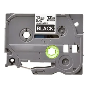 Brother TZe-335 Laminated Tape White on Black 12mm-A