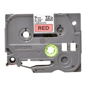 Brother TZe-421 Laminated Tape Black on Red 9mm-A