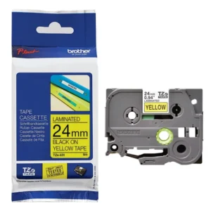 Brother TZe-651 Laminated Tape Black on Yellow 24mm