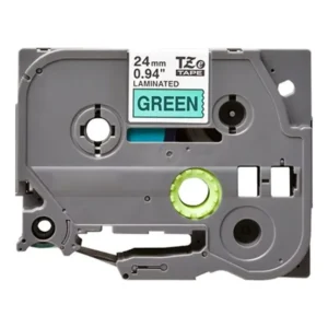 Brother TZe-751 Laminated Tape Black On Green 24mm-A