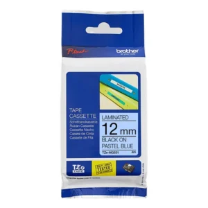 Brother TZe-MQ531 Laminated Tape Black on Pastel Blue 12mm x 4m