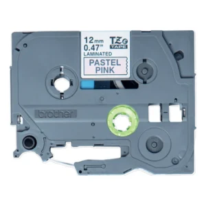 Brother TZe-MQE31 Laminated Tape Black on Pastel Pink 12mm x 4m-A