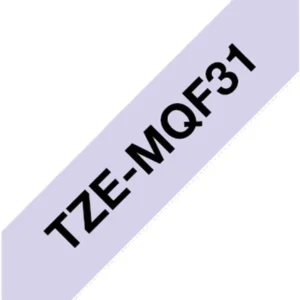 Brother TZe-MQF31 Laminated Tape Black on Pastel Purple 12mm x 4m-C