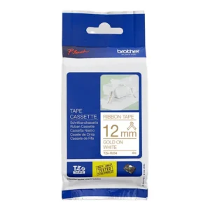 Brother TZe-R234 Ribbon Tape Gold on White 12mm x 4m