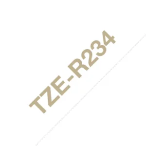 Brother TZe-R234 Ribbon Tape Gold on White 12mm x 4m-B