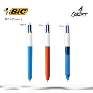 Bic 4 Colours Ballpoint Pens - Original-Fine-Grip