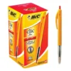 Bic Clic Ballpoint Pen Fine 0.8mm Red - Box 60-A