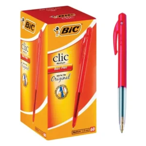 Bic Clic Ballpoint Pen Medium 1.0mm Red-A