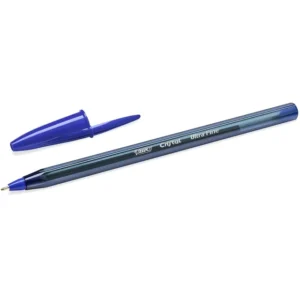 Bic Cristal Ballpoint Pen Ultra Fine 0.7mm Blue (2)