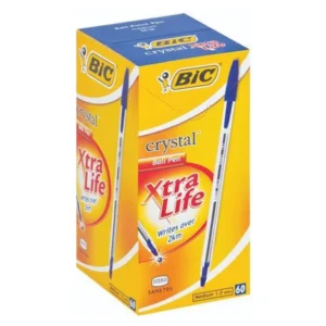 Bic Crystal Xtra Life Ballpoint Pen Medium 1.0mm Blue - Box 60