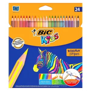 Bic Evolution Stripes Colour Pencil Crayons Wallet 24 (3)