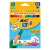 Bic Evolution Stripes Colour Pencil Crayons Wallet 12