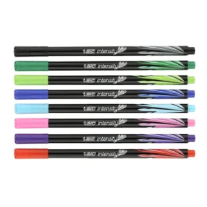 Bic Intensity Fineliner Felt Tip Pens Wallet 8 - Box 10 (1)