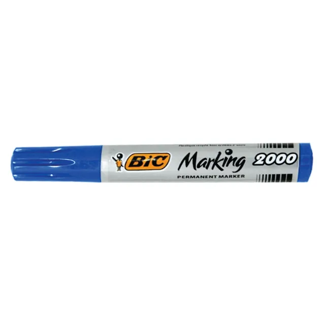 Bic Marking 2000 Permanent Marker Bullet Point Blue - Box 12