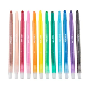 Bic Turn & Colour Retractable Wax Crayons Wallet 12 (2)