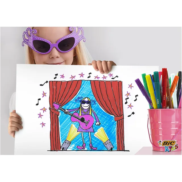 Bic Visa Felt Pens Assorted Wallet 18