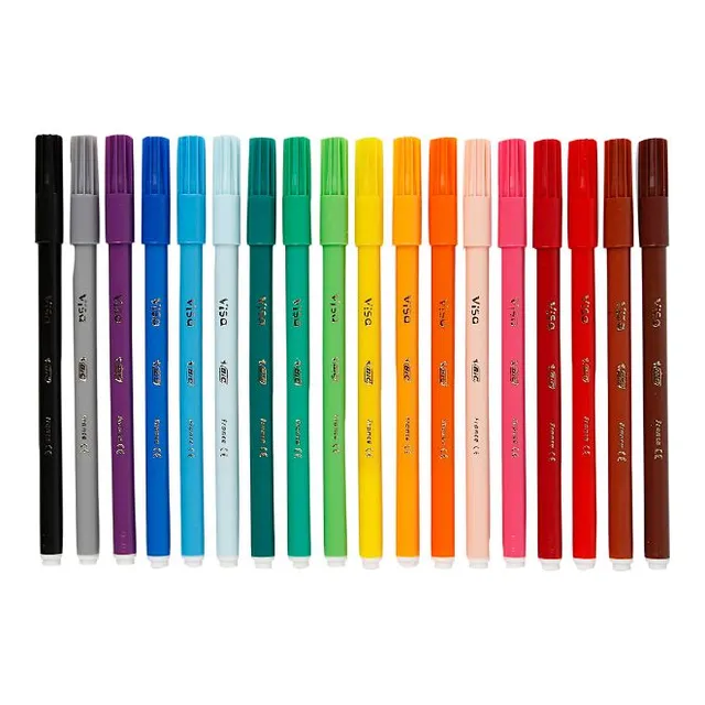 Bic Visa Felt Pens Assorted Wallet 18