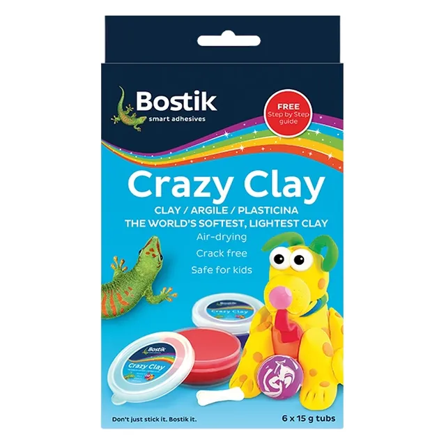 Bostik Art & Craft Crazy Clay 6 Colours