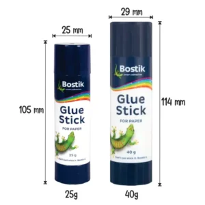 Bostik Glue Sticks 25g-40g- Sizes and Dimensions