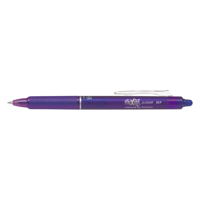 Pilot Frixion Ball Clicker Rubber Grip Erasable Ink Pen 0.7mm - Violet