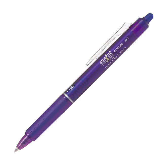 Pilot Frixion Ball Clicker Rubber Grip Erasable Ink Pen 0.7mm - Violet