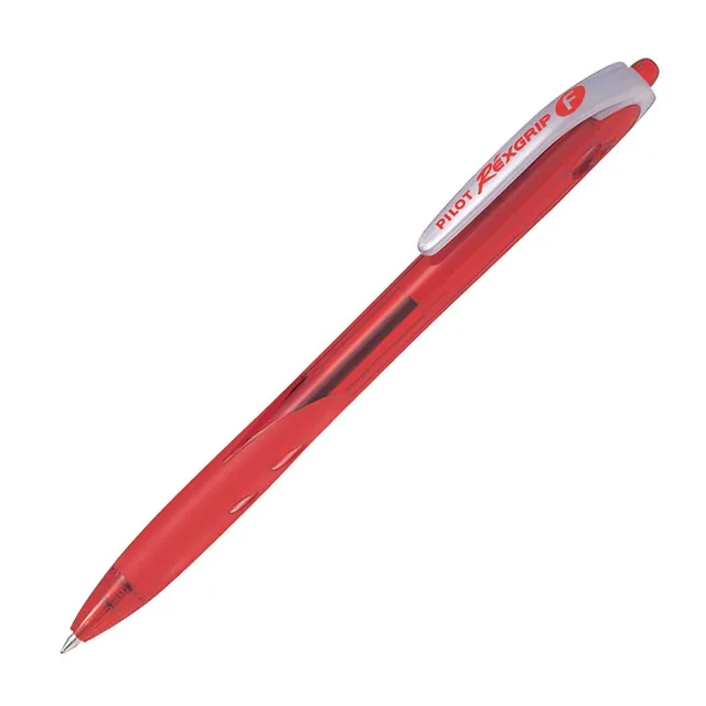 Pilot Rexgrip Retractable Ballpoint Pen Fine 0.7mm - Red