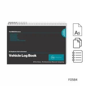 F0584-RBE A5 Duplicate Spiral Bound Vehicle Log Book - 50 Sets-3