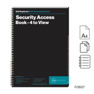 F0607-RBE A4 Duplicate Security Access Book 4 to View - 200 Sheets (2)