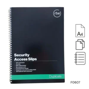 F0607-RBE A4 Duplicate Security Access Book 4 to View - 200 Sheets-A