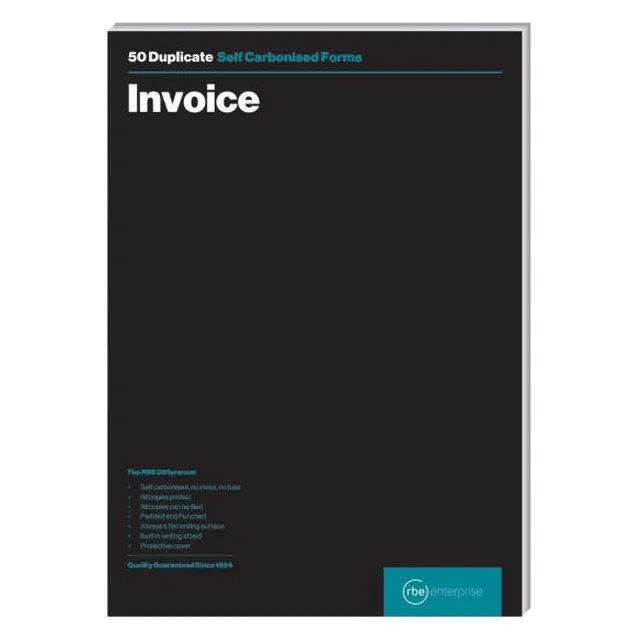 RBE A4 Duplicate Invoice Pad - 50 Sets