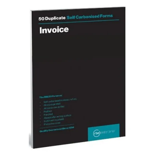 RBE A4 Duplicate Invoice Pad - 50 Sets