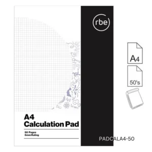 PADCALA4-50-RBE A4 Calculation Pad 5mm - 50 Sheets A