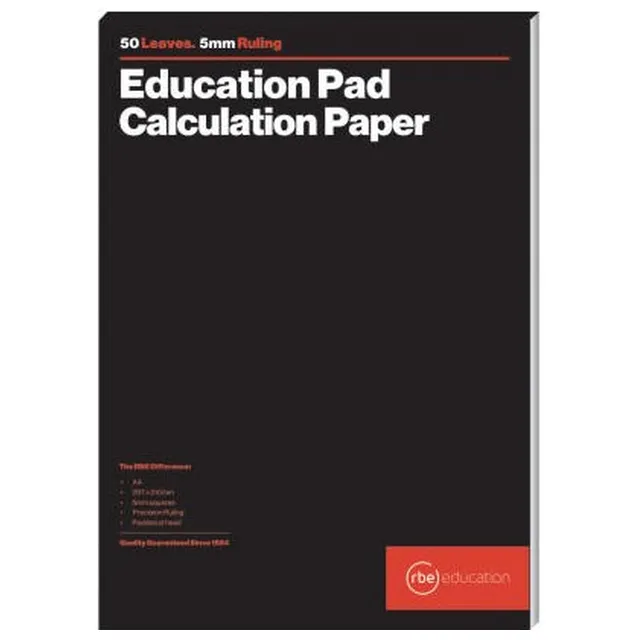 RBE A4 Calculation Pad 5mm - 50 Sheets