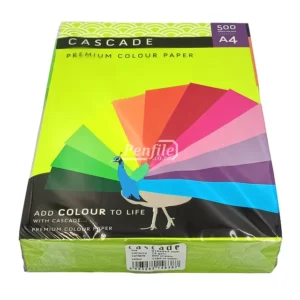 Cascade A4 Colour Paper 75gsm Ream 500 Sheets - Cyber HP Green (3)