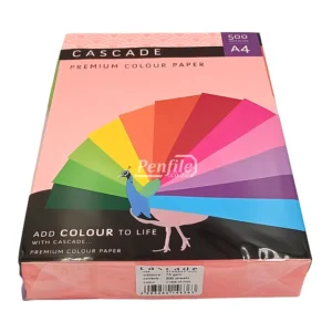 Cascade A4 Colour Paper 75gsm Ream 500 Sheets - Cyber HP Pink (2)