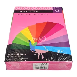 Cascade A4 Colour Paper 75gsm Ream 500 Sheets - Cyber HP Red (3)