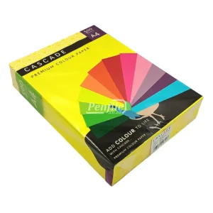 Cascade A4 Colour Paper 80gsm Ream 500 Sheets - Deep Tint Lemon (6)