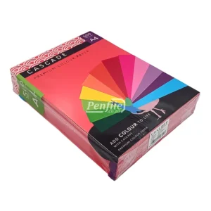 Cascade A4 Colour Paper 80gsm Ream 500 Sheets - Deep Tint Red (3)
