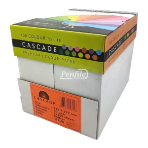 Cascade A4 Colour Paper 80gsm Ream 500 Sheets - Deep Tint Saffron (2)