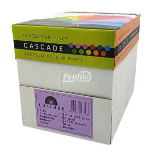 Cascade A4 Colour Paper 80gsm Ream 500 Sheets - Deep Tint Taro (1)