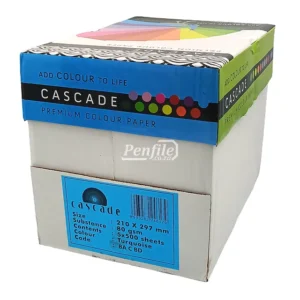 Cascade A4 Colour Paper 80gsm Ream 500 Sheets - Deep Tint Turquoise (2)