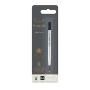 Parker Rollerball Medium 0.7mm Pen Refill - Black - Box 12