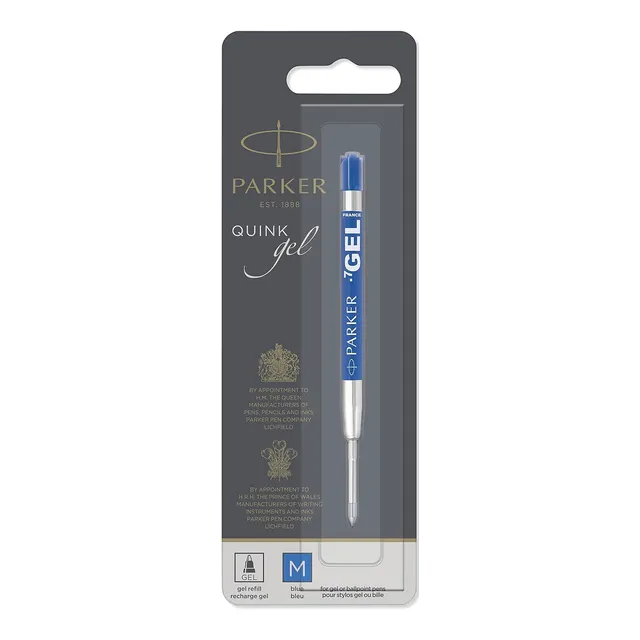 Parker Quinkflow Ballpoint Medium 0.7mm Gel Pen Refill - Blue - Box 12