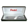 Pentel KA811 Sterling Gel Pen & Pencil Gift Set - Silver Barrels