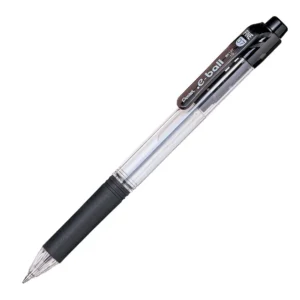 Pentel BK127 E-Ball Grip Retractable Ballpoint Pen Fine 0.7mm - Black