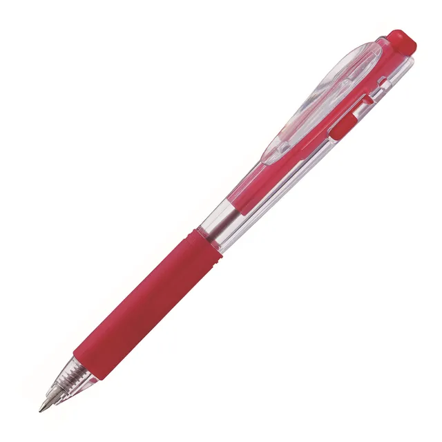 Pentel BK437 Triangular Grip Retractable Ballpoint Pen Fine 0.7mm - Red