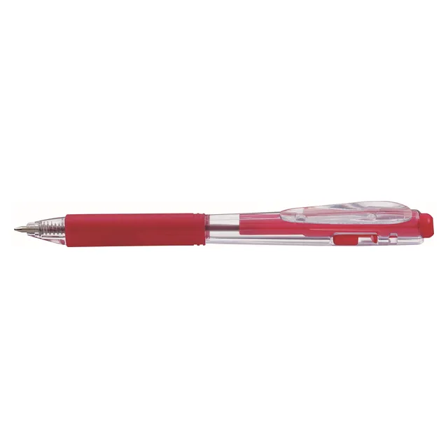 Pentel BK437 Triangular Grip Retractable Ballpoint Pen Fine 0.7mm - Red
