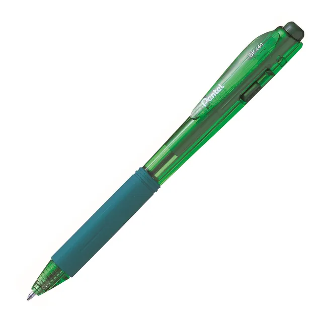 Pentel BK440 Triangular Grip Retractable Ballpoint Pen Medium 1.0mm - Green