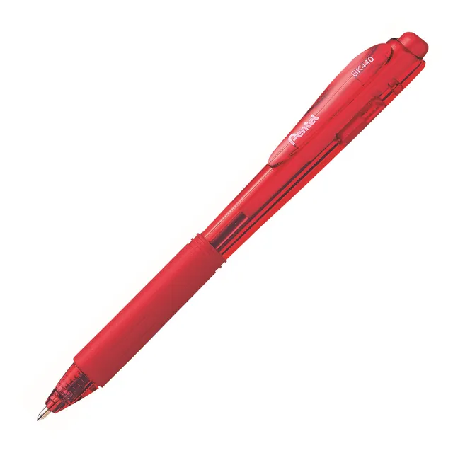Pentel BK440 Triangular Grip Retractable Ballpoint Pen Medium 1.0mm - Red