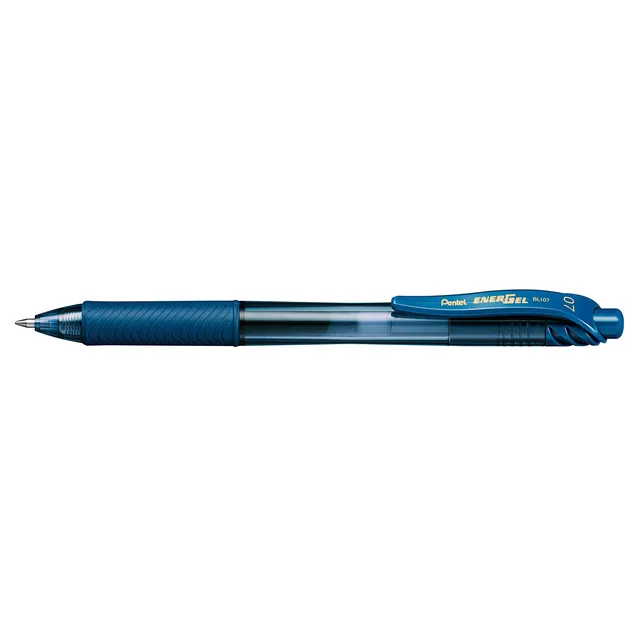 Pentel BL107 Energel X Metal Tip Retractable Roller Ball Pen 0.7mm - Navy Blue
